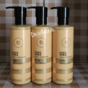 3x Bath & Body Works COCO SHEA HONEY Rich Moisture Body Lotion Bundle